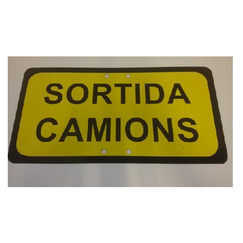 Señal de 'Sortida camions' 